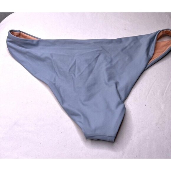 Madewell Womens Second Wave Cheeky Bikini Swim Bottom Dusty Pool Size L NE343 - Picture 5 of 5